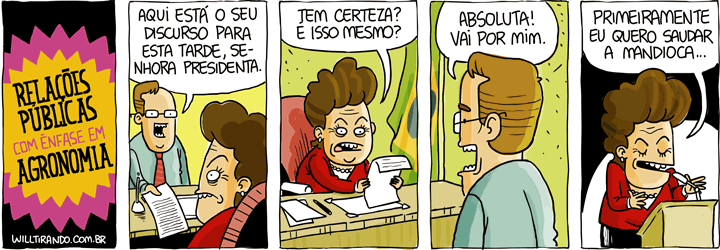 ênfase profissional curso presidente Dilma Rousseff assessor relações públicas agronomia mandioca discurso 