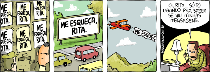 Rita esquecer amor relação avião mensagem outdoor cartaz frase Rita