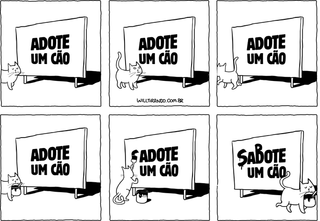 cão cachorro gato sabotar adoção adotar placa tinta inimigos