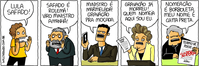 política briga discussão recursos desaforo ministro presidente Sérgio Moro Catta Preta Dilma Lula povo gravações posse casa civil políticos