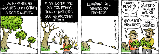 árvore dinheiro lucro ganância importação importar economia ambição